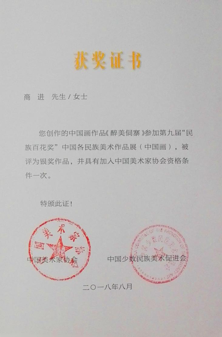 民族百花奖 银奖